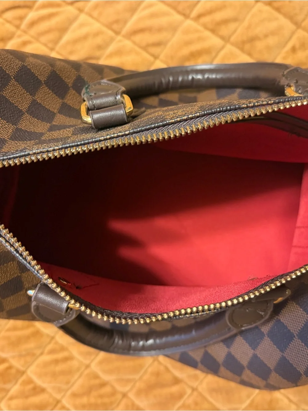 Classic Brown Checkered Top-Handle Women’s Purse